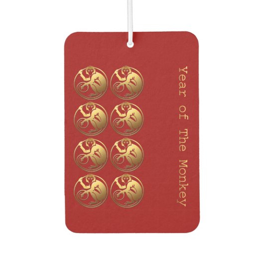 8匹の幸運な猿の旧正月の2016年のFreshener カーエアーフレッシュナー (正面)