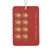 8匹の幸運な猿の旧正月の2016年のFreshener カーエアーフレッシュナー (裏面)