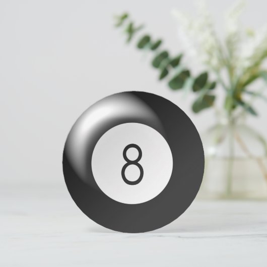 8匹の球のプールのテーマの円のパーティの招待状 招待状 (スタンド正面)