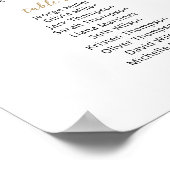 8台のエレガントテーブルで座席表を見つける ポスター (角)