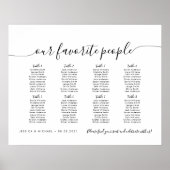 8台のモダン人お気に入りの席チャート ポスター (正面)