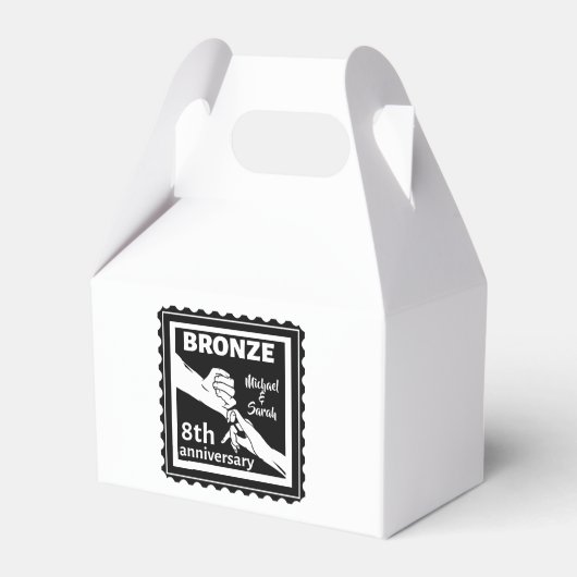 8周年結婚記念品伝統的ブロンズ フェイバーボックス (裏面サイド)