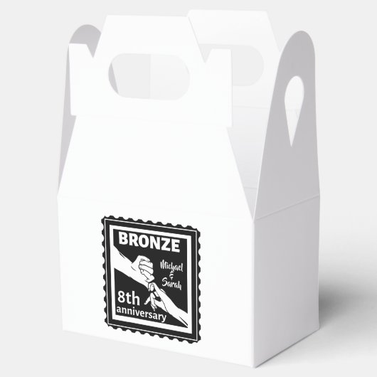 8周年結婚記念品伝統的ブロンズ フェイバーボックス (オープン)