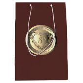 8周年結婚銅ハートメダリオン ミディアムペーパーバッグ (正面)