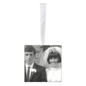 8周年記念ハートと写真 キューブオーナメント (右)