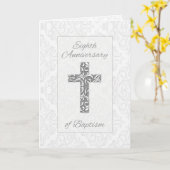 8周年記念バプテスマ恵みクロススワール カード (黄色い花)