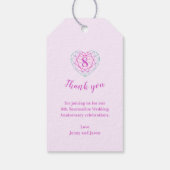 8周年記念結婚ハートギフトラベル ギフトタグ (裏面)