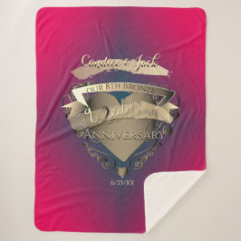 8周年記念結婚ブロンズ+トルマリン シェルパブランケット