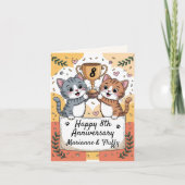 8周年記念結婚猫 カード (正面)