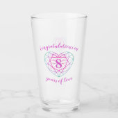 8周年記念8年の愛トルマリンカスタム タンブラーグラス (正面)