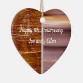 8周年記念、銅器、陶芸ハート記念 セラミックオーナメント (右)