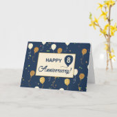 8周年金ゴールド風船 カード (黄色い花)