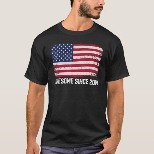 8周年  ヴィンテージ  2014年から素晴らしい Tシャツ (正面)