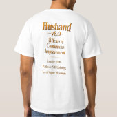 8回目のブロンズ結婚記念日 メンズTシャツ Tシャツ (裏面)