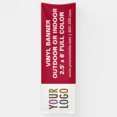 8'大型ビニールカスタムバナー（屋外または屋内） 横断幕 (縦)