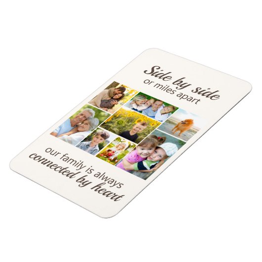 8家族の写真を残してハートで接続 マグネット (左側)