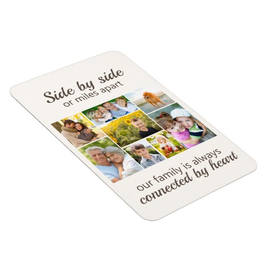 8家族の写真を残してハートで接続 マグネット (右側)