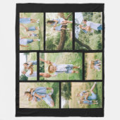 8家族の写真コラージュ自分で作成 フリースブランケット (正面)