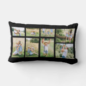 8家族の写真コラージュ自分で作成 ランバークッション (裏面)