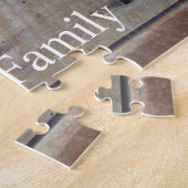 8家族の写真、木目パズル ジグソーパズル (側面)