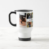 8家族パーソナライズされた写真コラージュ（名前） トラベルマグ (左)