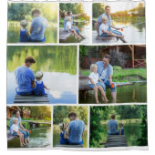 8家族モダン写真コラージュ シャワーカーテン (正面)