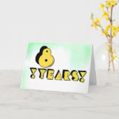 8年の節酒誕生日/記念日カード カード (黄色い花)