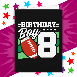 8年オールドサッカーパーティーテーマ8th誕生日ボーイ カード