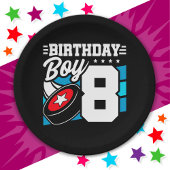 8年オールドホッケーパーティーテーマ第8誕生日ボーイ ペーパープレート