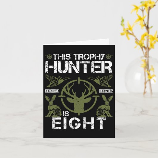 8年オールド誕生日狩りダックディアハンター8th B カード (黄色い花)
