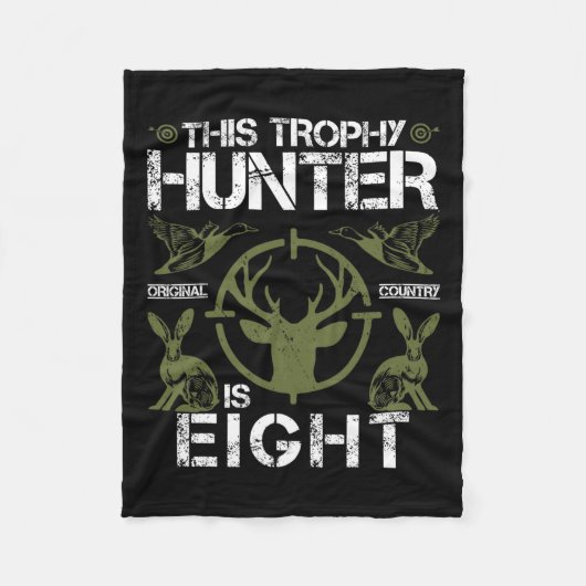 8年オールド誕生日狩りダックディアハンター8th B フリースブランケット (正面)