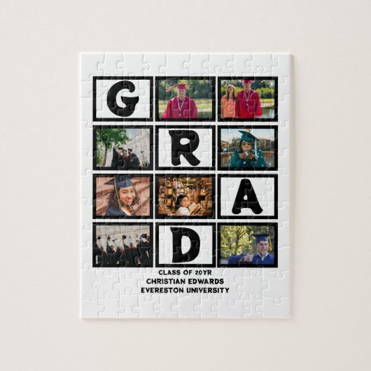 8年カスタムの卒業生の写真集 ジグソーパズル (縦)