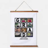 8年カスタムの卒業生の写真集 吊り下げ型タペストリー (正面)