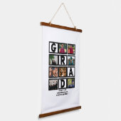 8年カスタムの卒業生の写真集 吊り下げ型タペストリー (傾斜あり)