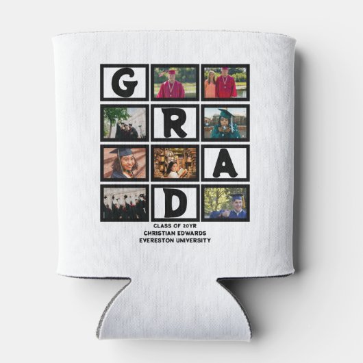 8年カスタムの卒業生の写真集 缶クーラー (裏面)