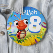 8年カスタム誕生日バッジLittle Ladybug範囲 缶バッジ (インサイチュ)