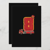 8年前の誕生日ボーイギフト消防士 シーズンカード (正面/裏面)