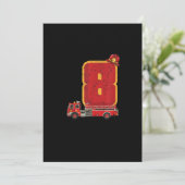 8年前の誕生日ボーイギフト消防士 シーズンカード (スタンド正面)