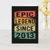 8年前の2013年の叙事詩伝説第8誕生日 カード (黄色い花)