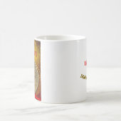 8年名前をカスタムするオウムコイングリッター コーヒーマグカップ (中央)