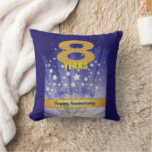 8年名前をカスタムする12ステップ記念はっきりした番号 クッション (ブランケット)
