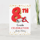 8年生お祝い卒業 カード (正面)