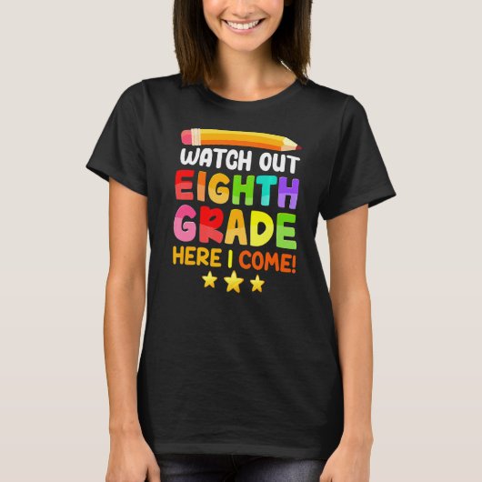 8年生ここで見る私の来新学期 Tシャツ (正面)