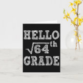 8年生に戻る学校の平方根64 Byck おもしろいF カード (黄色い花)