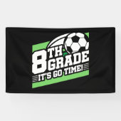 8年生のサッカーフットボール初日の学校復帰 横断幕 (横)