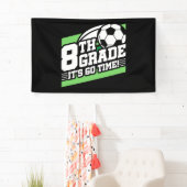 8年生のサッカー初日の学校復帰 横断幕 (インサイチュ)