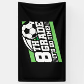 8年生のサッカー初日の学校復帰 横断幕 (縦)