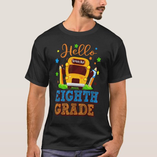 8年生の先生へ こんにちは 初めての学校 Tシャツ (正面)