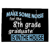 8年生の卒業生おめでとう ラージペーパーバッグ (裏面)