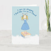 8年生の卒業発表にこやかな笑顔 招待状 (正面)